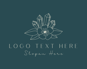 Crystals - Elegant Flower Crystal logo design