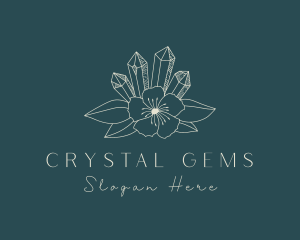 Elegant Flower Crystal logo design