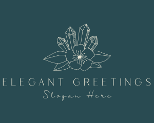 Elegant Flower Crystal logo design