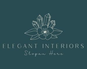 Elegant Flower Crystal logo design