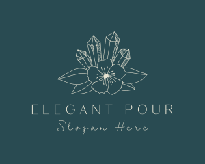 Elegant Flower Crystal logo design