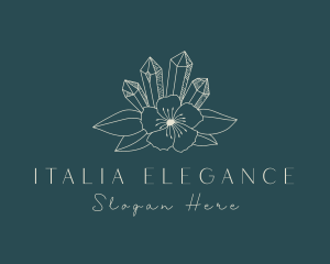 Elegant Flower Crystal logo design