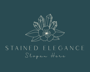 Elegant Flower Crystal logo design