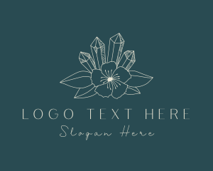 Glamorous - Elegant Flower Crystal logo design