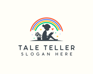 Storytelling - Rainbow Child Storyteller logo design