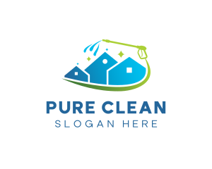 Clean House Pressure Washer logo design