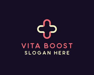 Vitamin - Cross Medical Pharmacy logo design