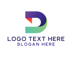 Construction - Geometric Tech D logo design