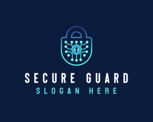 Digital Software Padlock logo design