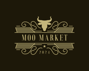 Bovine - Western Ox Bull logo design