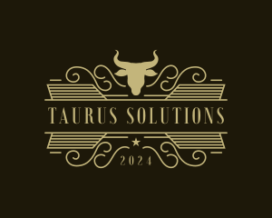 Taurus - Western Ox Bull logo design