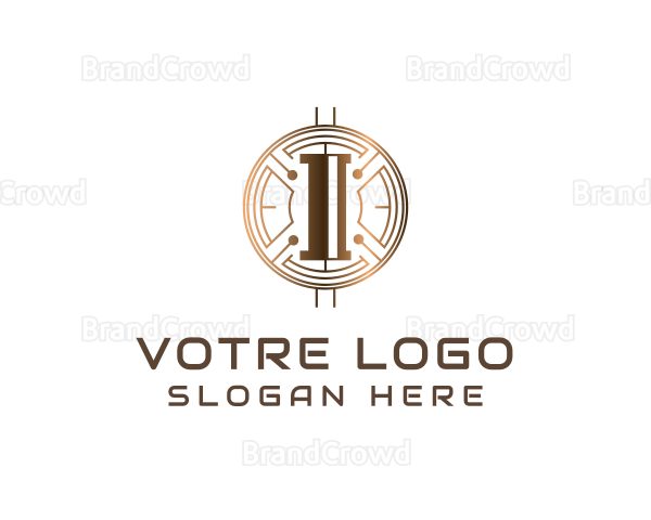 Modern Crypto Letter I Logo