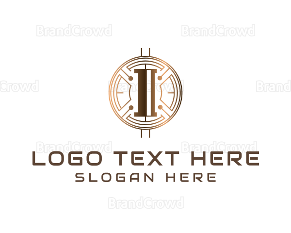 Modern Crypto Letter I Logo