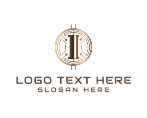 Fintech - Modern Crypto Letter I logo design