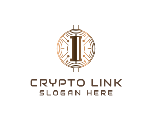 Modern Crypto Letter I logo design