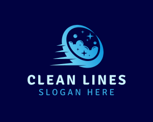 Washing Cleaning Suds logo design