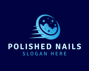 Washing Cleaning Suds logo design