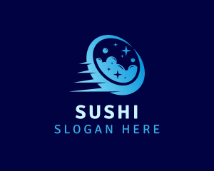 Washing Cleaning Suds logo design