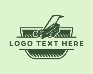 Cutter - Lawn Mower Gardener logo design