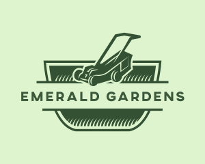 Lawn Mower Gardener logo design