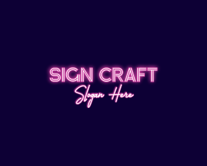Sign - Night Club Neon Sign logo design