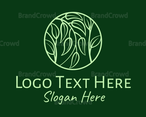 Leafy Herbs Circle Logo