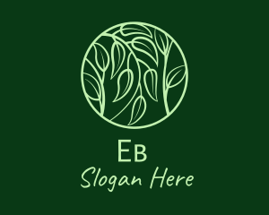 Vegetarian - Leafy Herbs Circle logo design