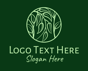 Leafy Herbs Circle  Logo