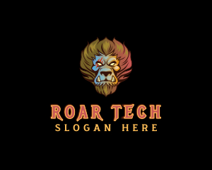 Roar - Wild Lion Fang logo design