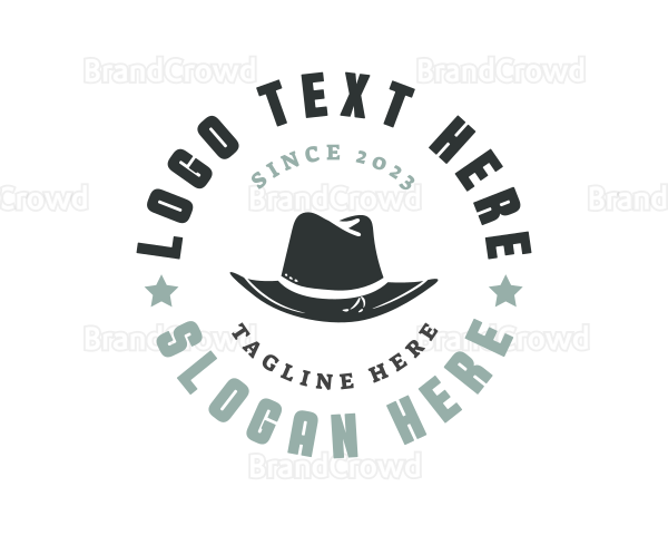 Gentleman Hat Fashion Logo