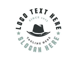 Western - Gentleman Hat Fashion logo design