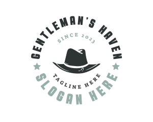 Gentleman Hat Fashion logo design