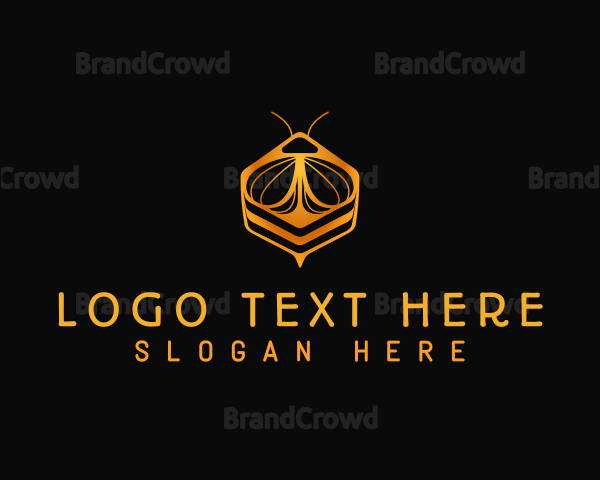 Hexagon Honey Bee Logo