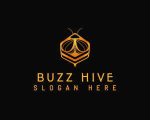 Hexagon Honey Bee logo design