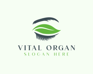 Organic Beauty Eyelash Cosmetics logo design