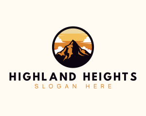 Highland - Alpine Mountain Peak logo design