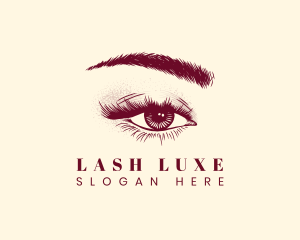 Eye Lashes Eyebrow  logo design