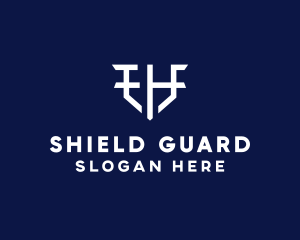 Defend - Simple Initial Shield logo design