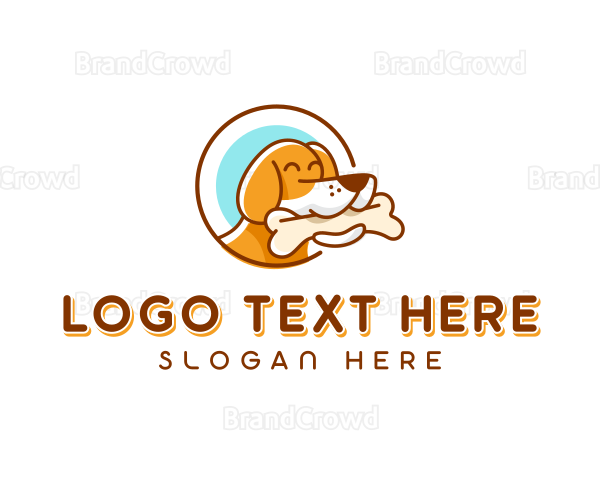 Pet Shop Dog Bone Logo