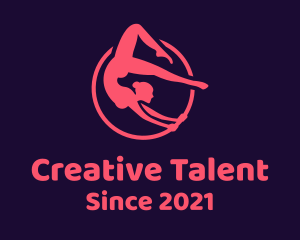 Talent - Woman Gymnast Performer logo design