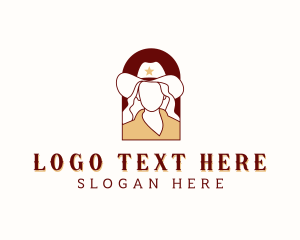 Horseback-rider - Sheriff Woman Cowgirl logo design