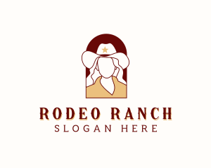 Sheriff Woman Cowgirl logo design