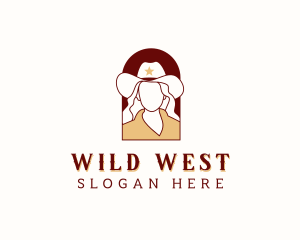 Sheriff Woman Cowgirl logo design