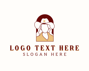 Texas - Sheriff Woman Cowgirl logo design