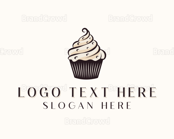 Sweet Cupcake Dessert Logo