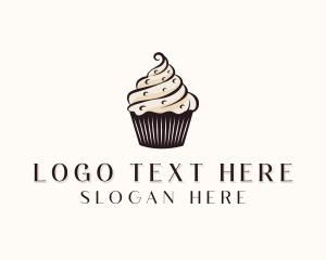 Baker - Sweet Cupcake Dessert logo design
