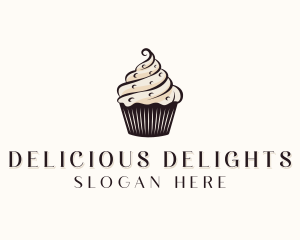 Sweet Cupcake Dessert  logo design