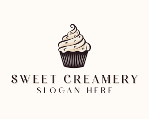 Sweet Cupcake Dessert  logo design