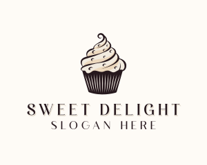 Sweet Cupcake Dessert  logo design