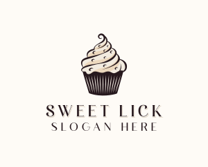 Sweet Cupcake Dessert  logo design